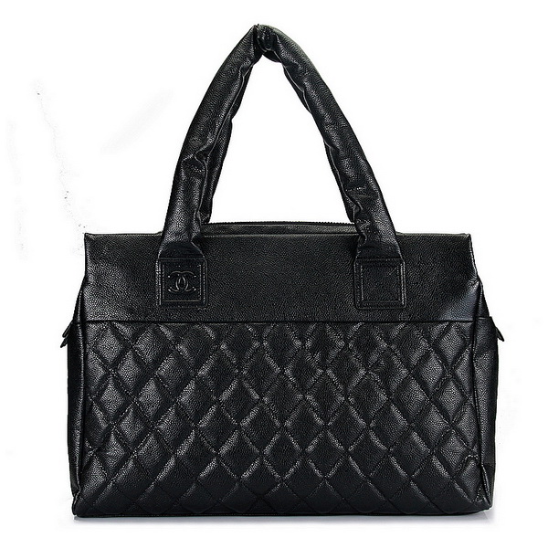 7A Discount Chanel Cambon Bags Black Caviar Leather 3321